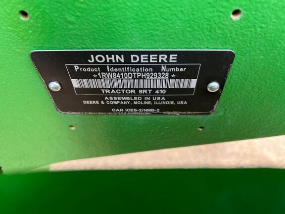 2023 John Deere 8RT 410 Tractor Rubber Track