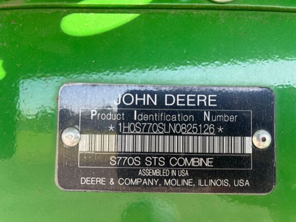 2023 John Deere S770 Combine