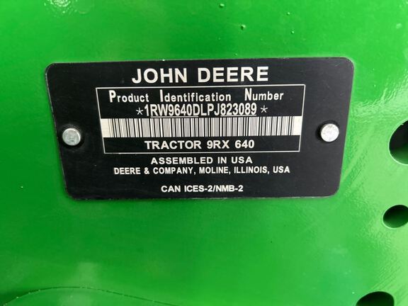 2023 John Deere 9RX 640 Tractor Rubber Track