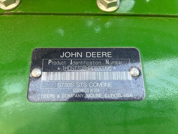 2024 John Deere S770 Combine