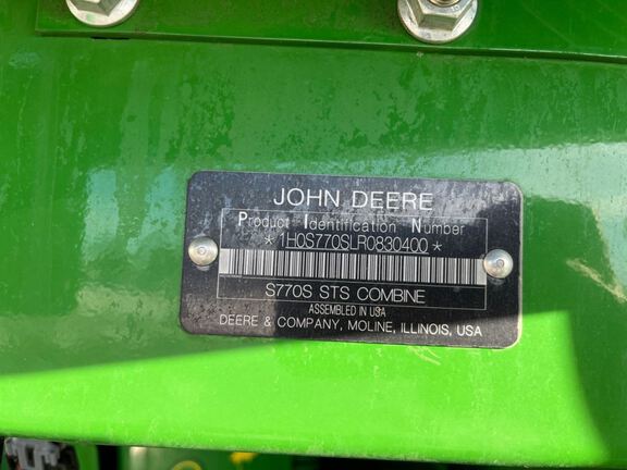 2024 John Deere S770 Combine