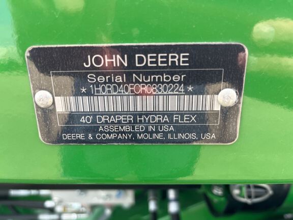 2024 John Deere RD40F Header Combine