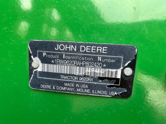 2017 John Deere 9620RX Tractor Rubber Track