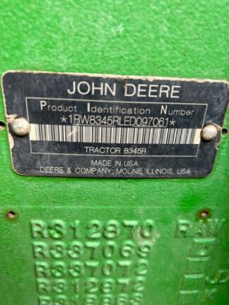 2014 John Deere 8345R Tractor