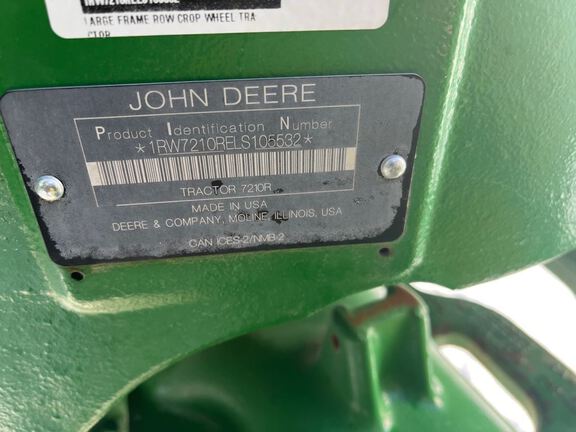 2020 John Deere 7210R Tractor
