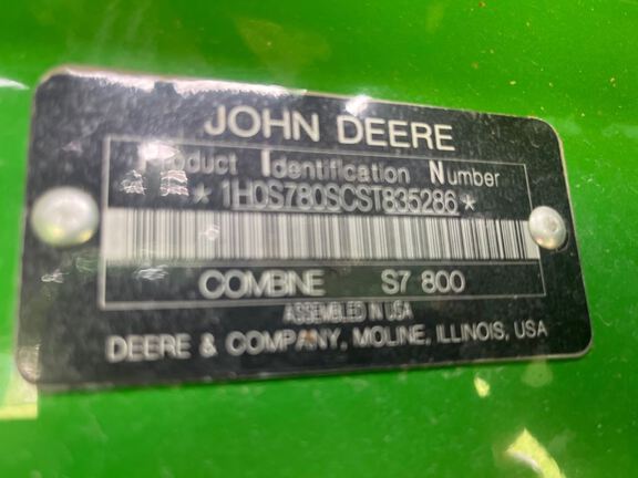 2025 John Deere S7 800 Combine