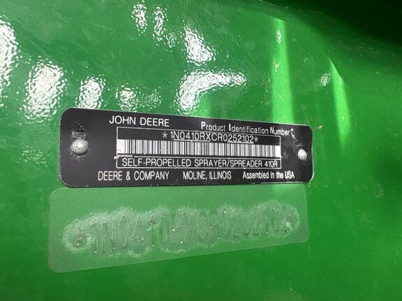 2025 John Deere 410R Sprayer/High Clearance