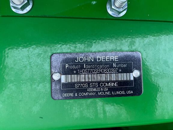 2024 John Deere S770 Combine