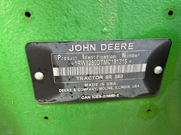 2021 John Deere 8R 280 Tractor