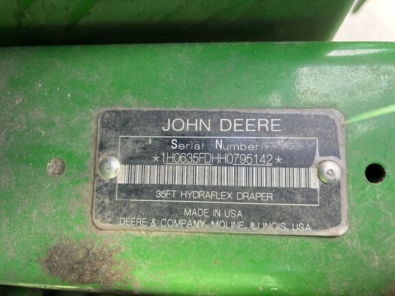 2017 John Deere 635FD Header Combine