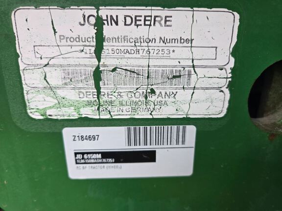 2013 John Deere 6150M Tractor