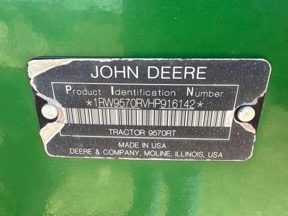 2017 John Deere 9570RT Tractor Rubber Track