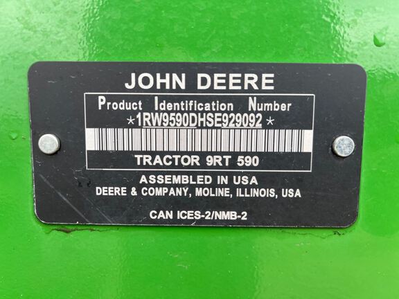 2025 John Deere 9RT 590 Tractor Rubber Track