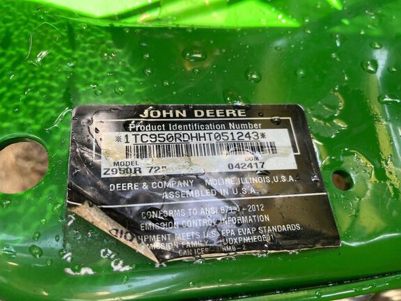 2017 John Deere Z950R Mower/Zero Turn