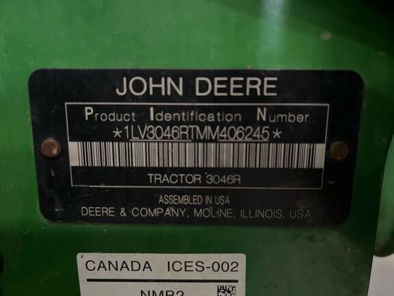 2021 John Deere 3046R Tractor Compact