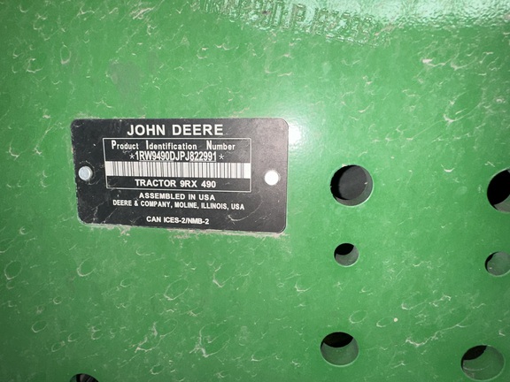 2023 John Deere 9RX 490 Tractor Rubber Track