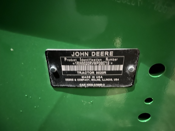 2021 John Deere 9520R Tractor 4WD