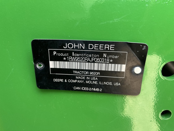 2018 John Deere 9520R Tractor 4WD