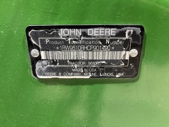 2012 John Deere 9510RT Tractor Rubber Track
