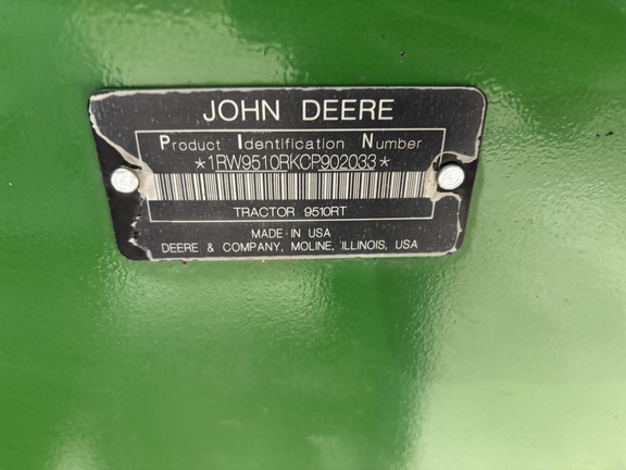 2013 John Deere 9510RT Tractor Rubber Track