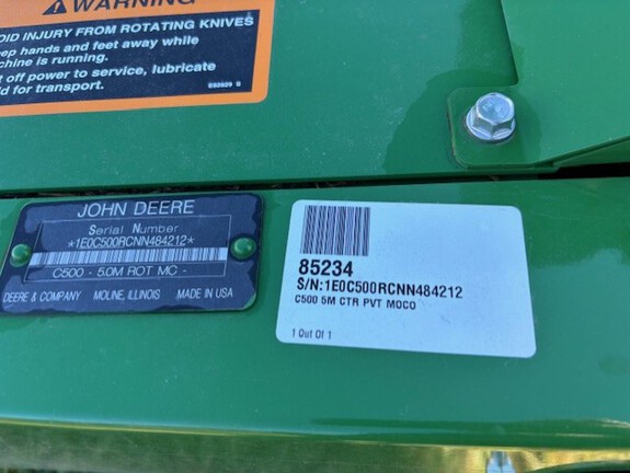 2022 John Deere C500 Mower Conditioner