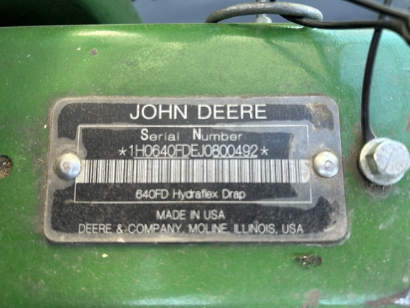 2018 John Deere 640FD Header Combine