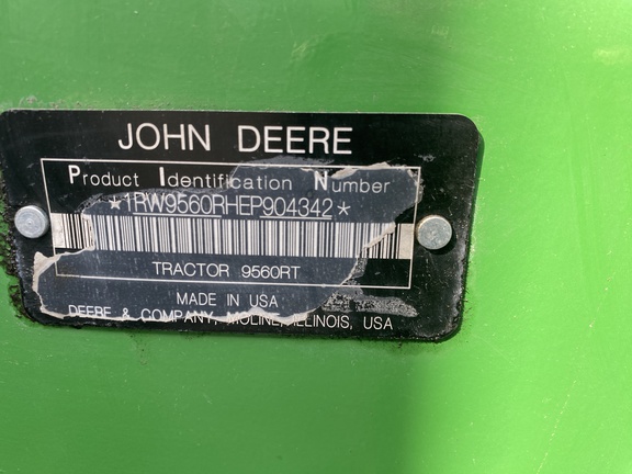 2014 John Deere 9560RT Tractor Rubber Track