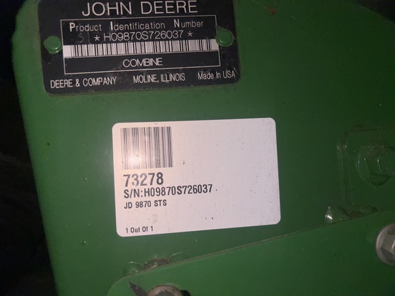 2008 John Deere 9870 STS Combine