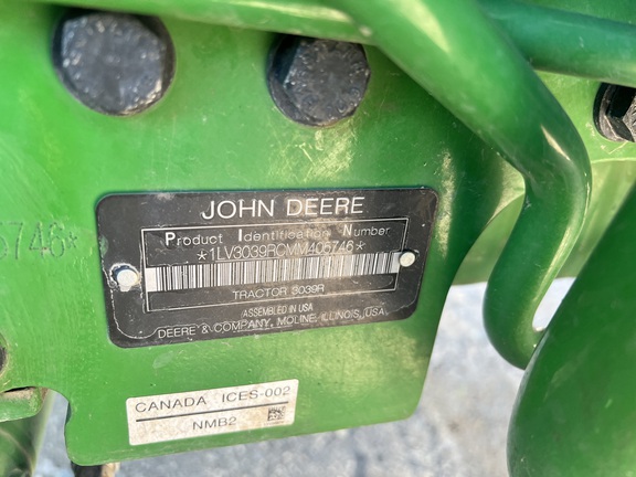 2021 John Deere 3039R Tractor Compact