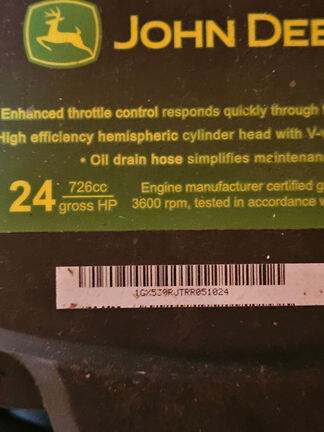 2024 John Deere Z530R Mower/Zero Turn