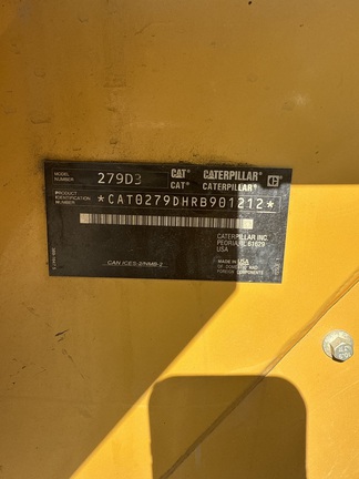 2020 Caterpillar 279D3 Compact Track Loader