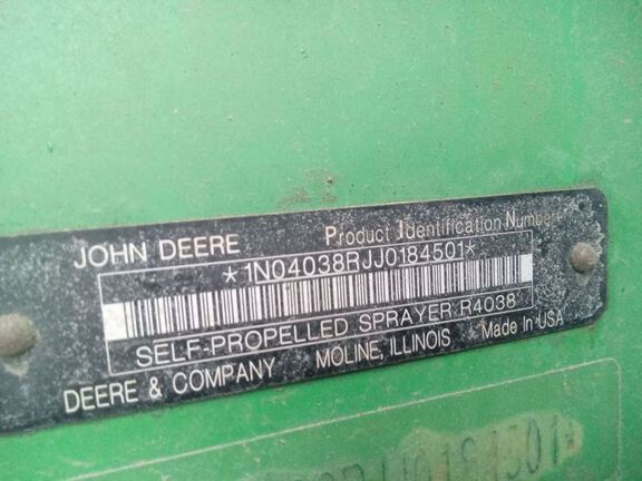 2018 John Deere R4038 Sprayer/High Clearance