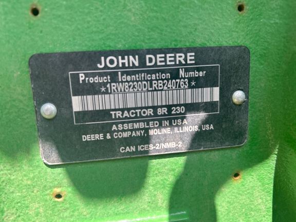 2024 John Deere 8R 230 Tractor