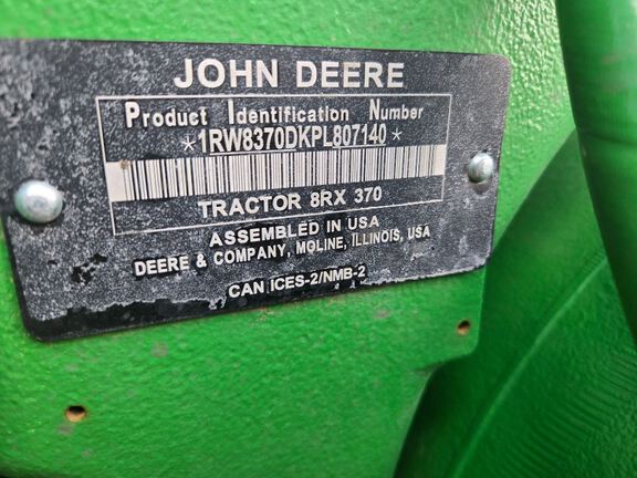 2023 John Deere 8RX 370 Tractor Rubber Track