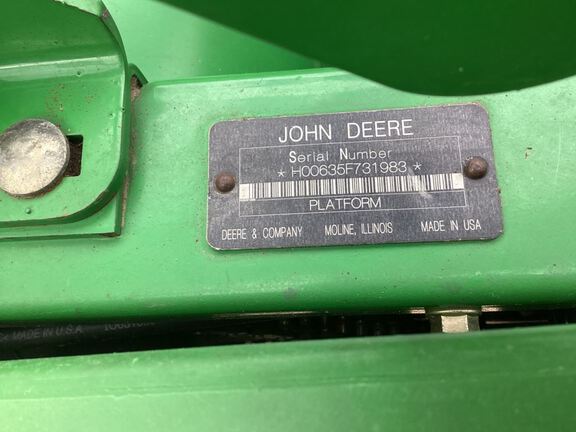2009 John Deere 635F Header Combine