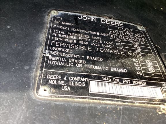 2005 John Deere 1445 Mower/Front Deck