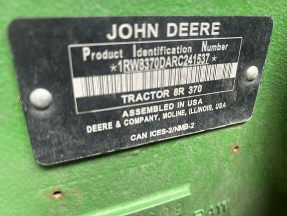 2024 John Deere 8R 370 Tractor