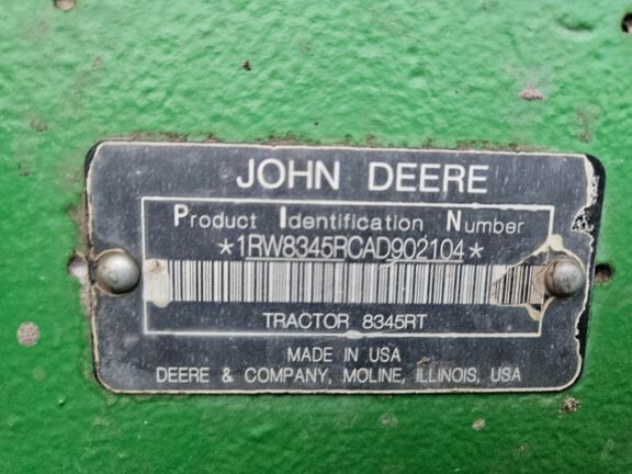 2010 John Deere 8345RT Tractor Rubber Track