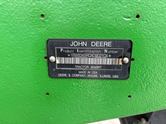 2010 John Deere 8345RT Tractor Rubber Track