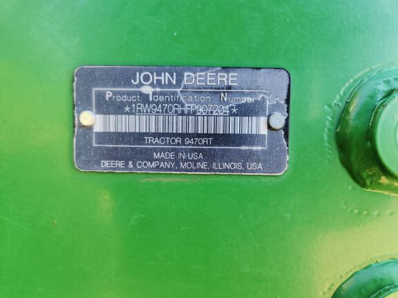 2015 John Deere 9470RT Tractor Rubber Track