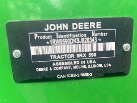 2025 John Deere 9RX 590 Tractor Rubber Track