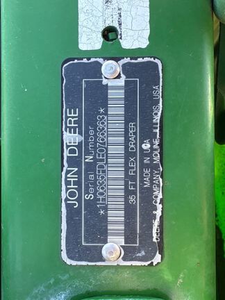 2014 John Deere 635FD Header Combine