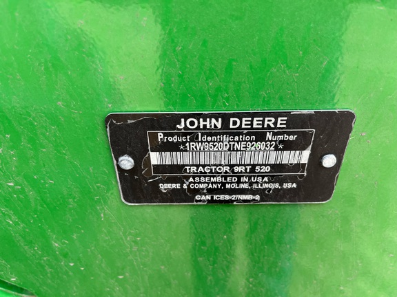 2023 John Deere 9RT 520 Tractor Rubber Track