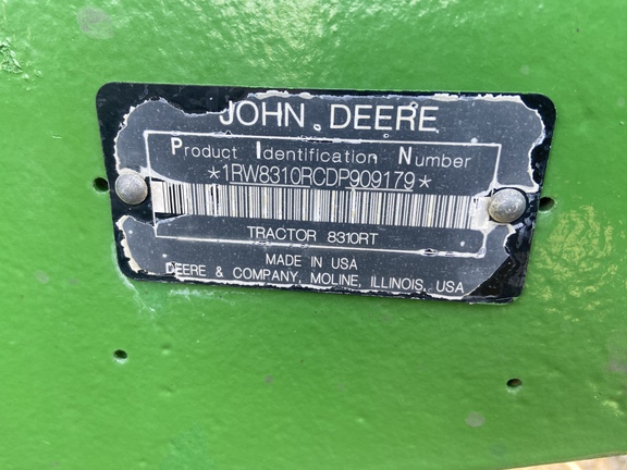 2013 John Deere 8310RT Tractor Rubber Track