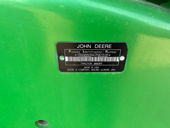 2012 John Deere 9560RT Tractor Rubber Track