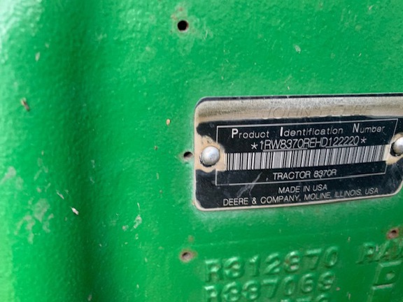 2017 John Deere 8370R Tractor