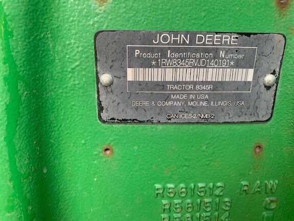 2019 John Deere 8345R Tractor