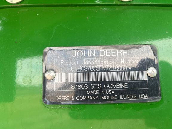 2021 John Deere S780 Combine