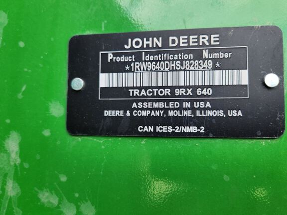 2025 John Deere 9RX 640 Tractor Rubber Track
