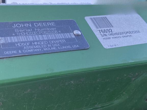 2023 John Deere HD50F Header Combine